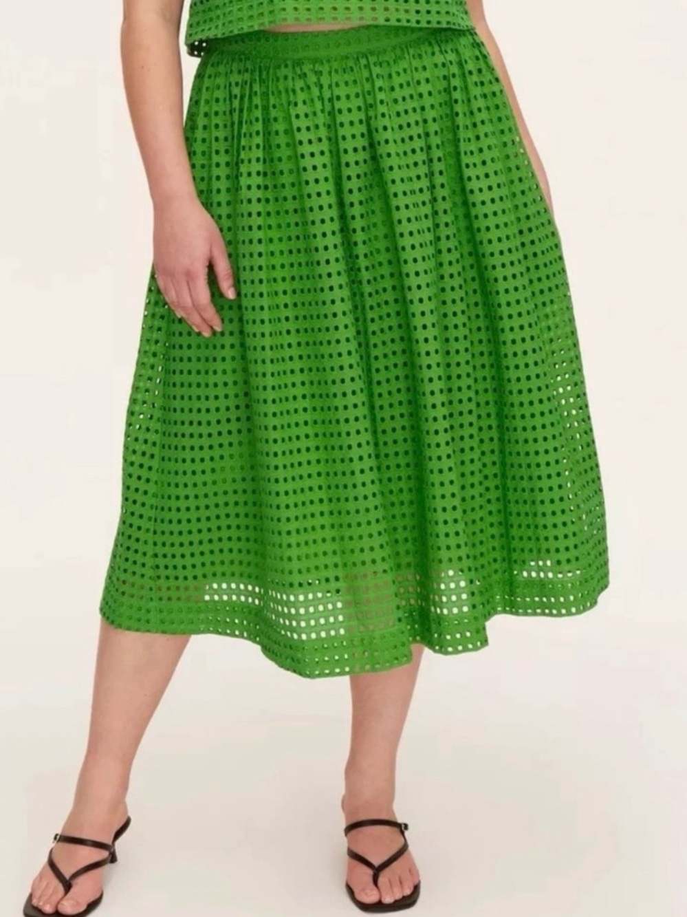 NWT Kate Spade X Target Green Eyelet MIDI Skirt